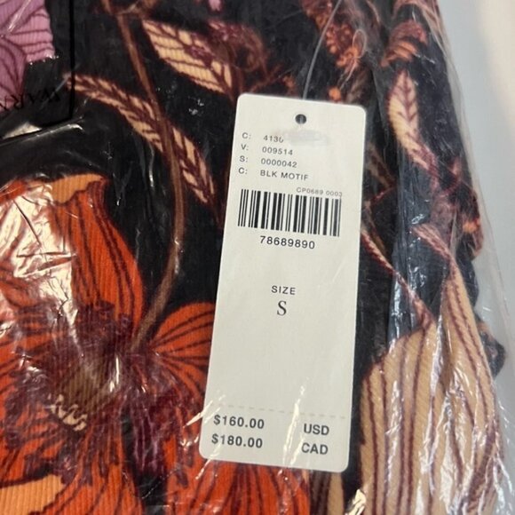 Anthropologie, Women’s Pilcro Tiered Corduroy Dress - Black Motif. Size: S. NWT - Picture 5 of 10